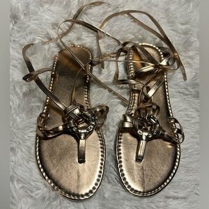 Strappy Rose Gold Women's Gladiator Style Sandals